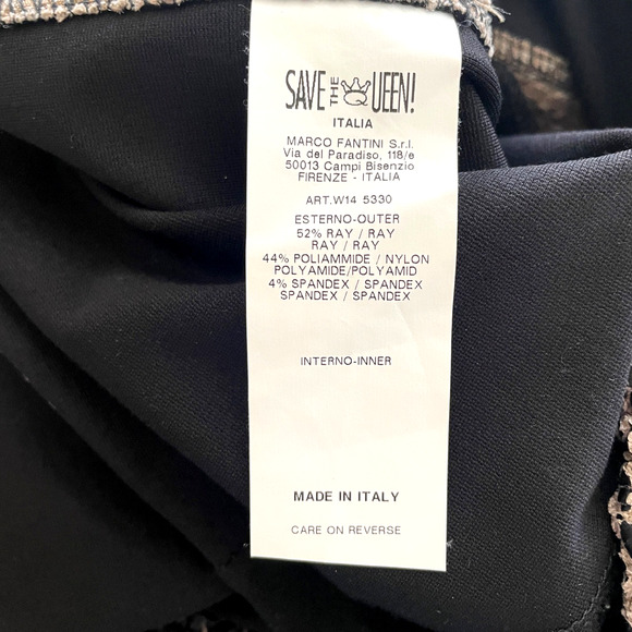 SAVE THE QUEEN Women's Size Small Black Textured Panels Pull-On Leggings Pants - Picture 7 of 9